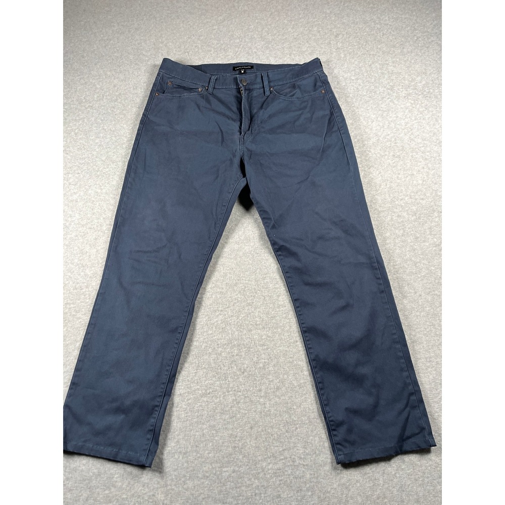 Lucky Brand 121 Slim Straight Pants Mens 36x32 Blue Chino Casual Workwear